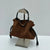 Suede Cowhide Leather Handbag