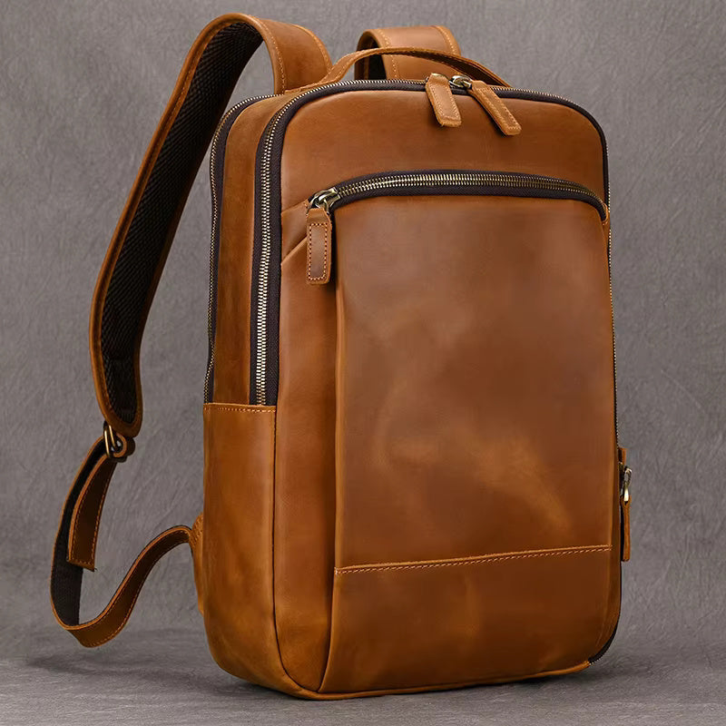 Rustic Charm Leather Backpack