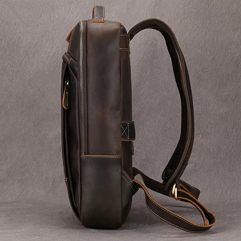 Rustic Charm Leather Backpack