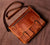 Vintage Cowhide Leather Messenger Bag