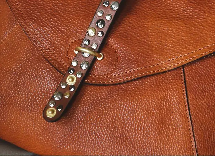 Leather Studded Envelope Crossbody