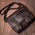 Vintage Cowhide Leather Messenger Bag