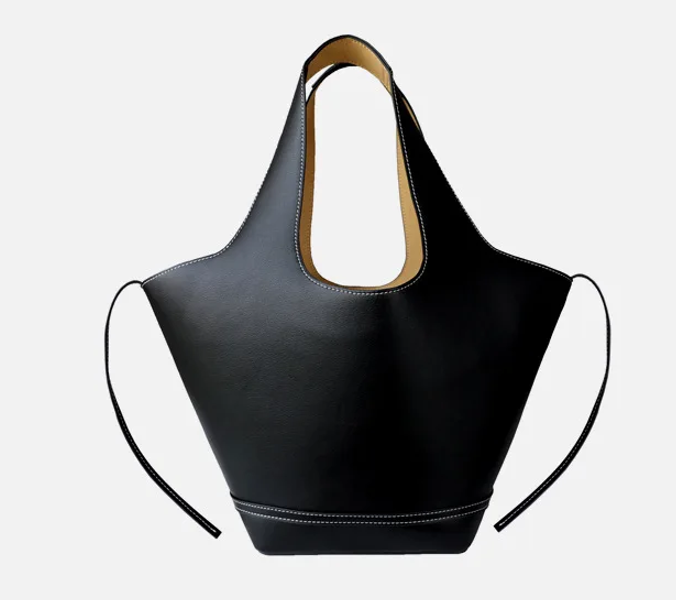 Genuine leather Bucket bag