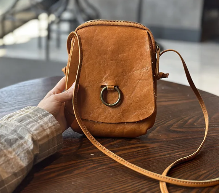 Vintage Leather Crossbody Bag