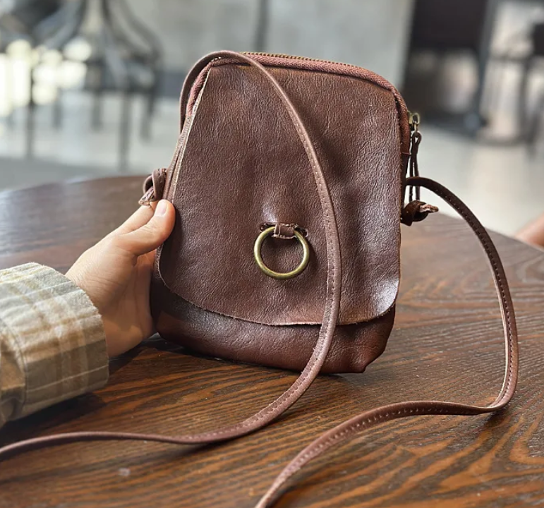 Vintage Leather Crossbody Bag