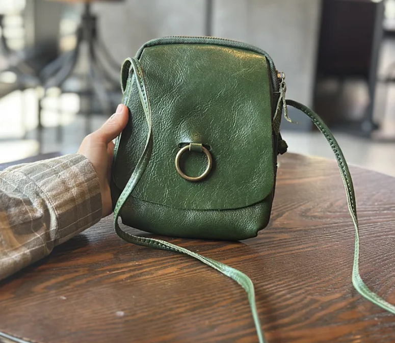 Vintage Leather Crossbody Bag