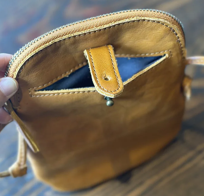 Vintage Leather Crossbody Bag