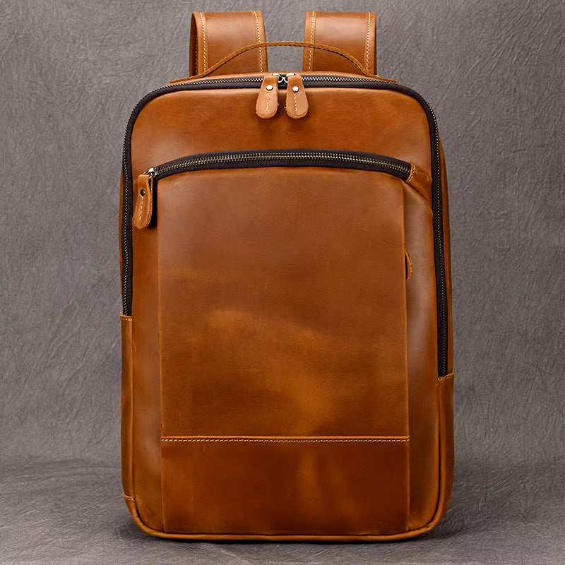 Rustic Charm Leather Backpack