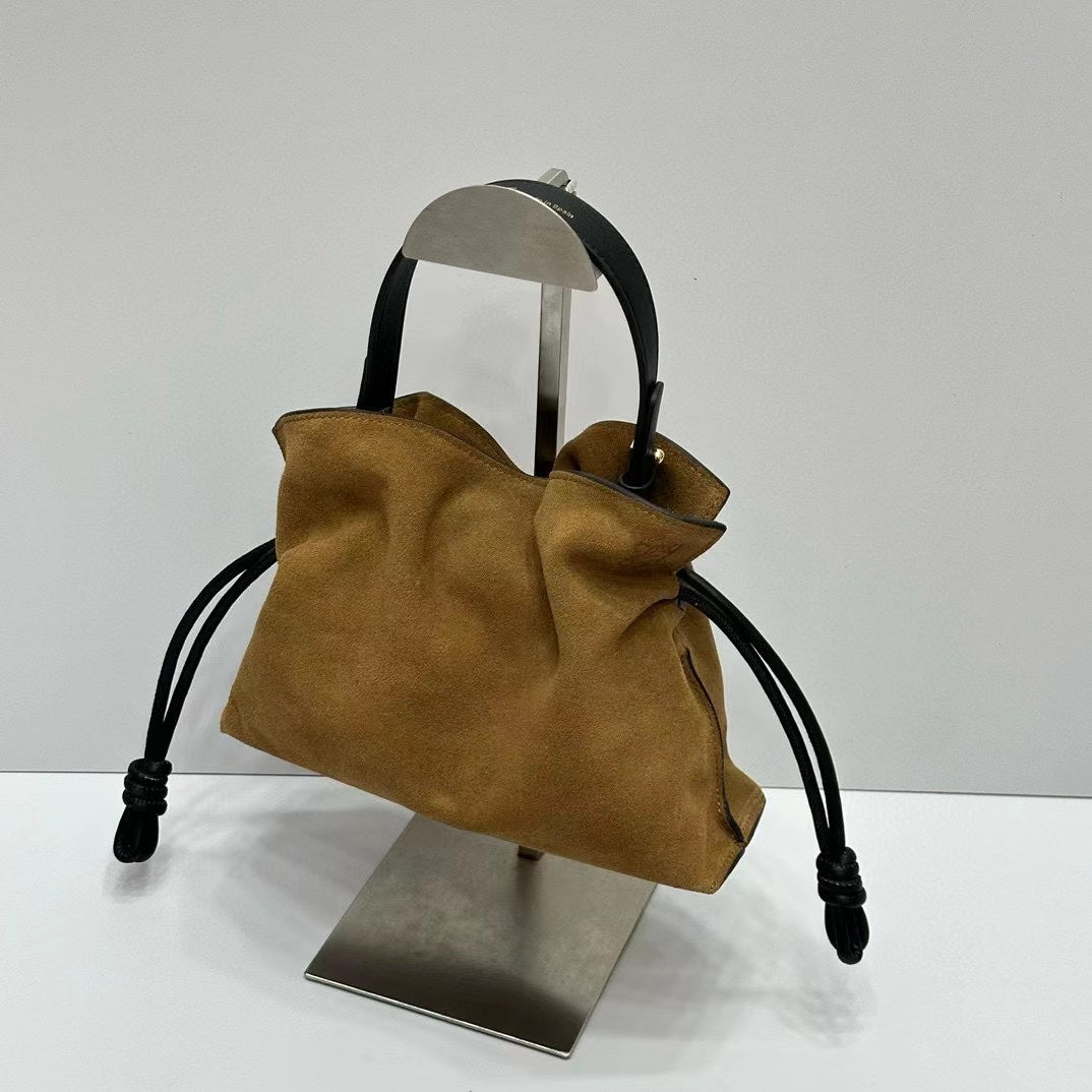 Suede Cowhide Leather Handbag