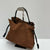 Suede Cowhide Leather Handbag