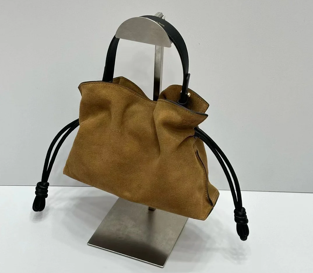 Suede Cowhide Leather Handbag