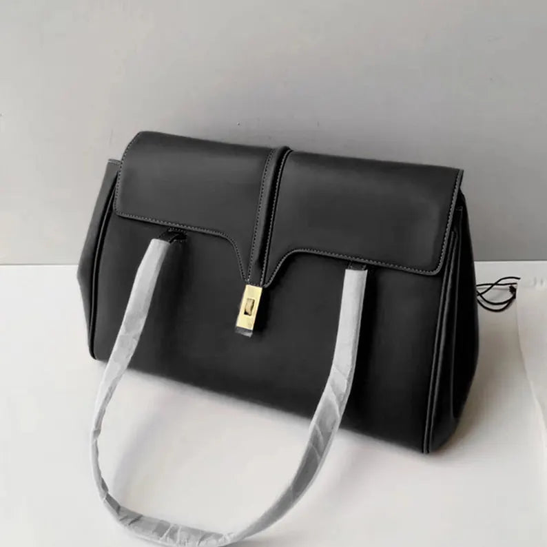 Classic Cowhide Leather Handbag