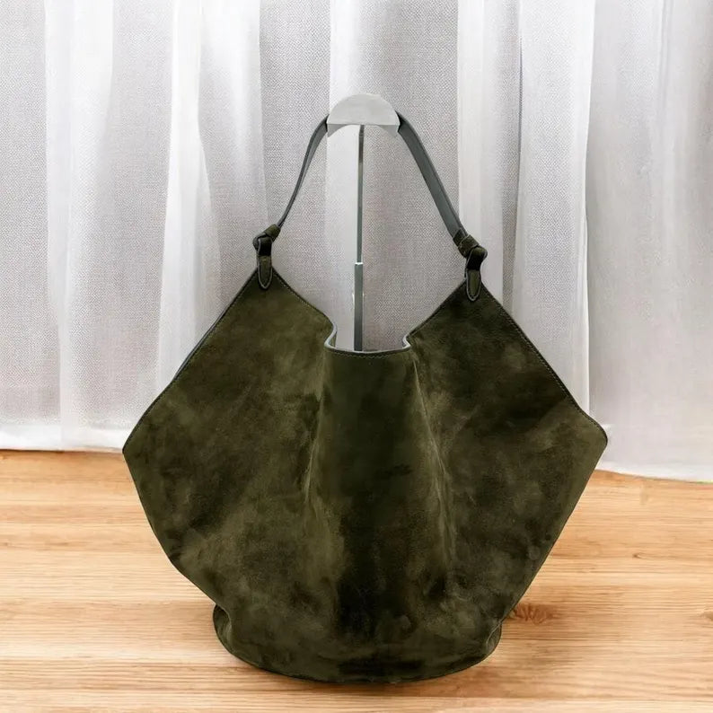 Medium Suede Bucket Bag