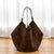 Medium Suede Bucket Bag